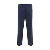 Germano Blue Cotton Casual Pants
